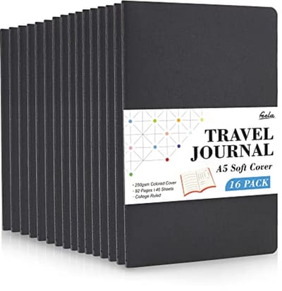 16 Pack Soft Cover Notitieboekjes - Gevoerde A5 Journals voor School en Werk