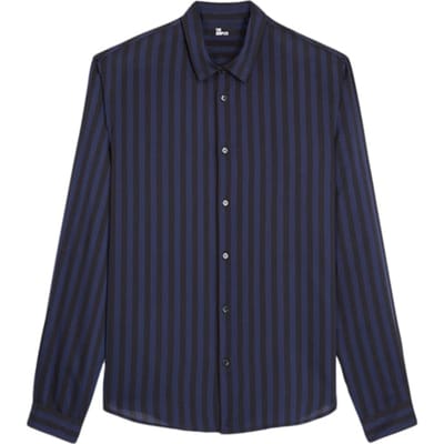 The Kooples Long Sleeved Shirt Navy / Black Maat: XS | Casual Overhemden Outlet | Heren | Blauw