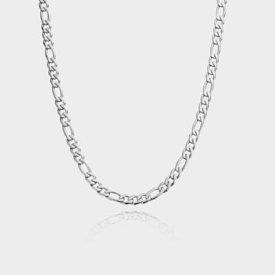 Figaro Ketting 5 mm - Zilveren Schakelketting - 50 cm lang - Ketting Heren - Olympus Jewelry