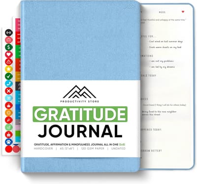 Dankbaarheidsdagboek 6 Maanden OngegetDateerd A5 Positiviteit en Mindfulness