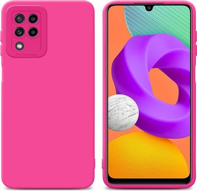 Cadorabo Hoesje geschikt voor Samsung Galaxy M22 / M32 4G in FLUID HOTPINK - Beschermhoes gemaakt van flexibel TPU silicone Cover Fluid Case