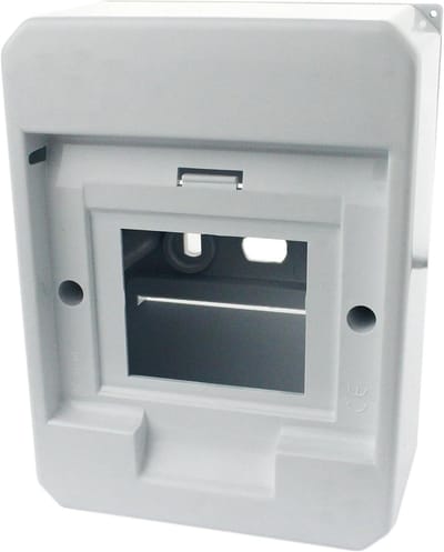 Zekeringkast Kleine Verdeler - Stoppenkast Verdeler - Elektrische Installatie - Slagvast Kunststof Frame - Tot 4 Zekeringen - Wit