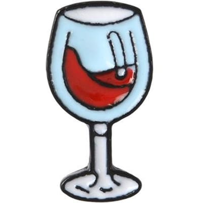 Verre à Vin Rouge Bouteille Broches Badges Épingles Dures Émail Épingles Sac à Dos Sac Chapeau Vestes en Cuir Accessoire de Mode Super Blanc G white