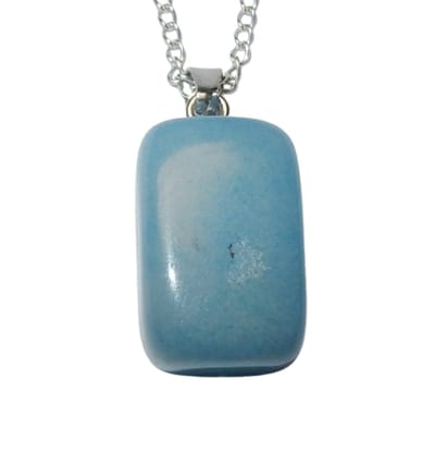 Blauw Calciet Trommelsteen Hanger