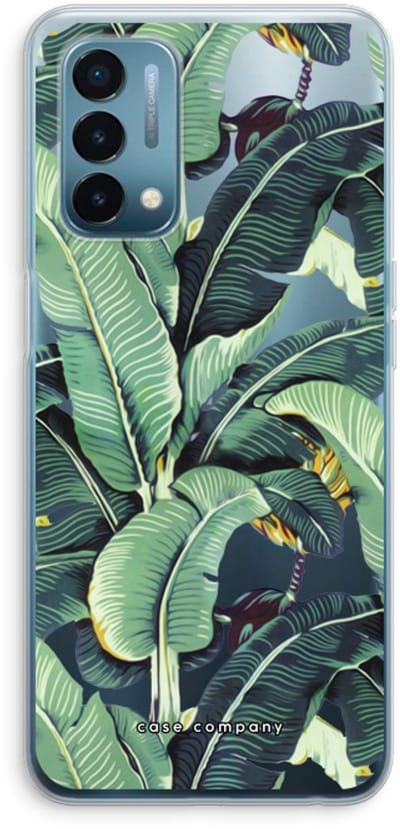 Case Company® - Hoesje geschikt voor OnePlus Nord N200 5G hoesje - Bananenbladeren - Soft Cover Telefoonhoesje - Bescherming aan alle Kanten en Schermrand