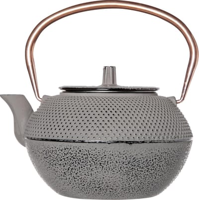 Cosy & Trendy Okinawa Theepot - 1L2 - Grijs- Koper Handvat
