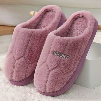 Pantoufles en coton pour hommes pour usage intérieur à semelles épaisses chaudes et antidérapantes avec polaire ajoutée pantoufles pour femmes en hiver 40-41 gray