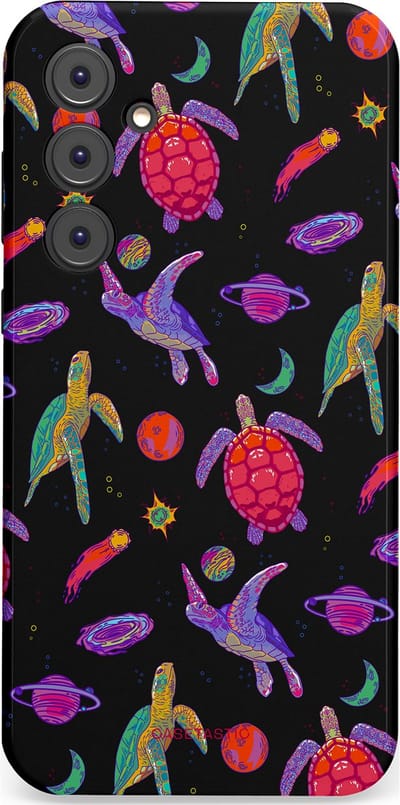 Casetastic Hoesje Geschikt voor Samsung A35 - Stijlvolle Beschermende Duo-layer Case - Astro schildpad