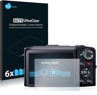 Savvies - Screenprotector voor Canon PowerShot SX280 HS - Folie Beschermfolie transparant 6 Stuks