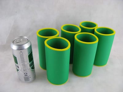 Drankkoelers Set - Bierkoelers - Dranken Koel Houden - 5-6 mm Dik Neopreen - 6 Stuks 0.5L - Lichtgroen