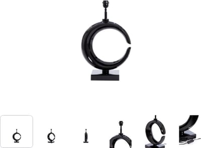 Light & Living Tafellamp Maan 60cm hoog - Zwart (excl. kap)