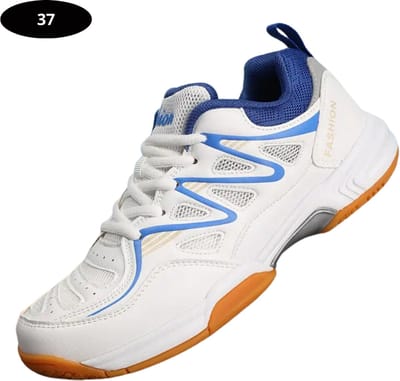 Bovista Tennisschoenen - Heren - Dames - Tenniskleding - Indoor - Outdoor - Wit & Blauw - Maat 37