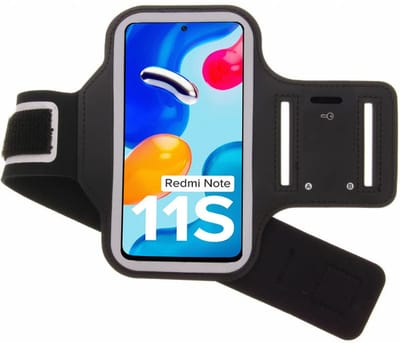 Hoesje Geschikt voor Xiaomi Redmi Note 10S hardloop armband - Sportband - hoesje - zwart