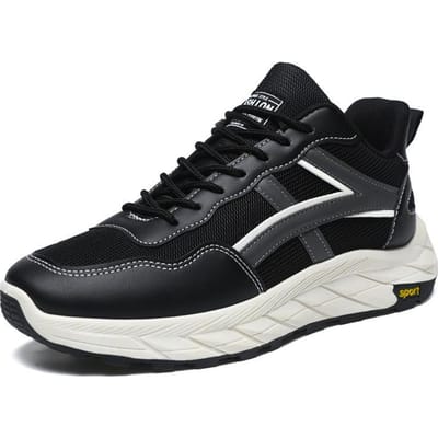Sneaker Mode Mannen en Vrouwen Koppel Joggen Sport Vliegweefschoenen Lente Nieuw Dames Ademende Schoenen 44 black
