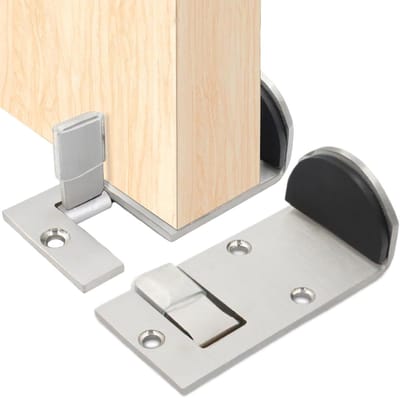 Vloerdeurstopper - Deurvastzetter Deurhouder - Deuren Open Houden - Schokbestendig RVS - 13 x 9 x 9 cm - Zilver