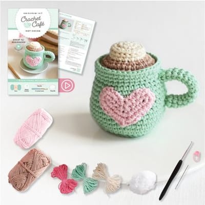 Crochet Cafe Amigurumi Kit Hot Cocoa - Crochet Cafe Amigurumi Kits - Better Day Books