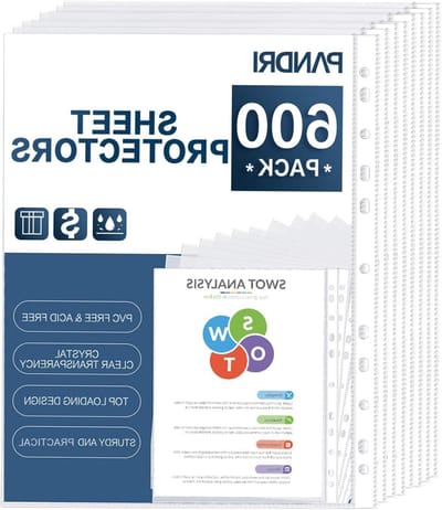 Paginabeschermers - Showhoezen Ringband - Documenten Beschermen - PVC-vrij Zuurvrij - 600 stuks - Transparant
