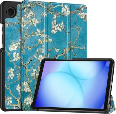Hoesje - Geschikt voor Samsung Galaxy Tab A11 / A9 - Dun & Stevig - Hardcover Book Case - Trifold Bookcase Hoes - Hard Cover - Tablethoes - Bloesem