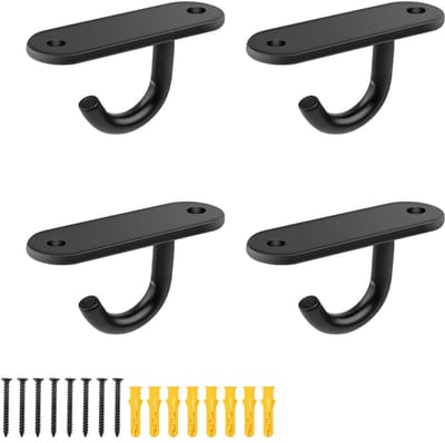Dailygoods - Plafondhaken - Roestvrij staal - Sterk en duurzaam - 6 cm - Multifunctionele haken - Geschikt voor plafondventilatoren, wandlampen, mugge...