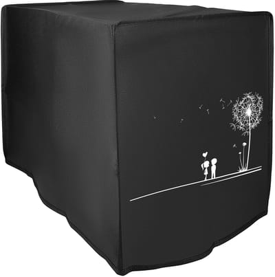 kwmobile heteluchtfriteuse beschermhoes geschikt voor Ninja Double Stack XL (9,5L) - Kunststof hoes voor friteuse - Paardenbloemen Liefde design