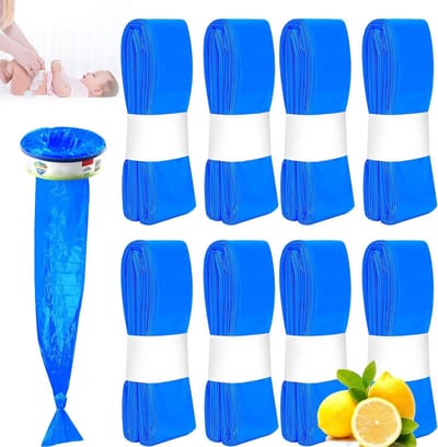 Luiervoerzak Navulverpakking - Luierzakken Rol - Hygiënisch Luiers Opvangen - 7 Beschermlagen - 10 Stuks - Blauw