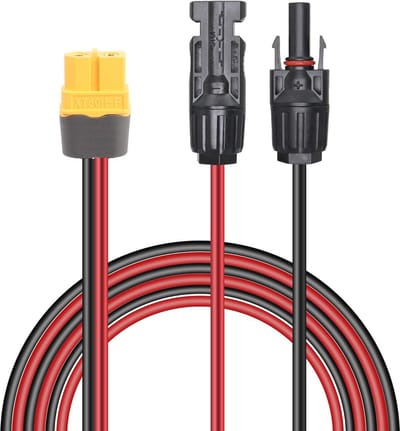 Zonnepaneel Connector naar XT60 Adapter Kabel - 12AWG Verlengkabel voor Draagbare Solar Generators 1.5M