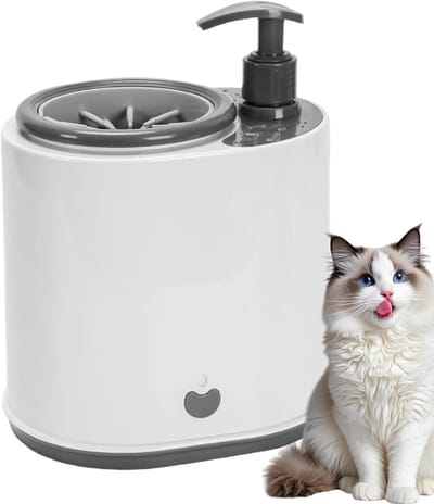 Ulisem - Potenreiniger - Elektrisch en Draagbaar - Zacht Borstel - Oplaadbaar - Met Vloeistoftank - Voor Honden en Katten - Geschikt voor Wandelen en Reizen - Lichtgewicht