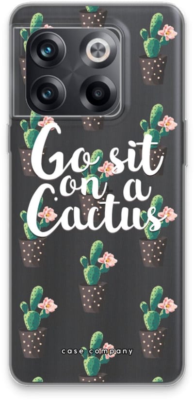 Case Company® - Hoesje geschikt voor OnePlus 10T hoesje - Cactus quote - Soft Cover Telefoonhoesje - Bescherming aan alle Kanten en Schermrand