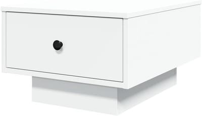 Bijzettafel Bank - Moderne salontafel - Woonkamer Opbergen - Eenvoudige Reiniging - 60 x 45 x 31 cm - Wit