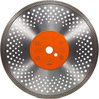 Diamantzaagblad - Turbosnijblad - Hard materiaal zagen - 12mm turbo segment - 350 mm - Zilver