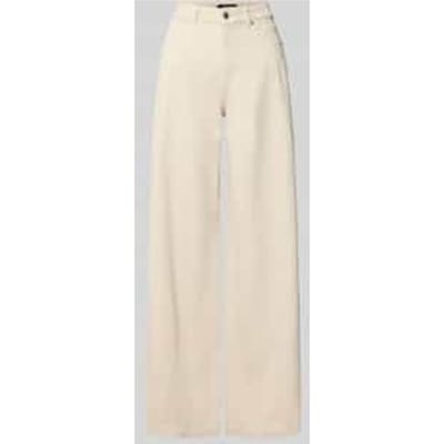 High waist wide fit jeans met steekzakken