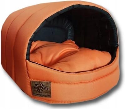 Hondenmand - kleine hond - box - hondemand - 45 x 49 x 36 cm - oranje - hondenbed - hondebed