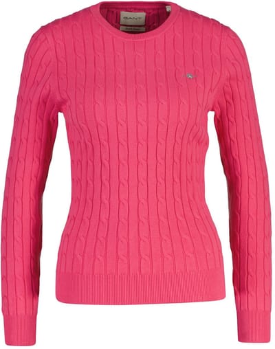 GANT Gebreide trui STRETCH COTTON CABLE C-NECK