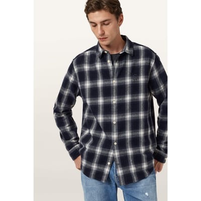 AllSaints Haven Check Ls Shirt Azzurra Blue Taglia: XS | Camicie Casual Outlet | Uomo | Blu