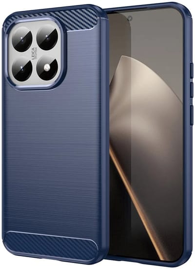 Hoesje geschikt voor Xiaomi 15T - Techsuit Carbon Silicone Back Cover - Blauw