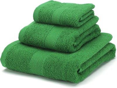 Handdoekenset Katoen - Badlinnen Set - Badkamer Comfort - 100% Gekamd Katoen - 2-Delig - Donkergroen