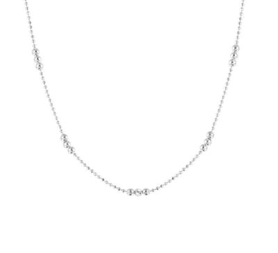 YO&NO - Ketting - Zilver gerhodineerd - Bolletjes - 2,0 mm - 40 + 4 cm - Zilver 925