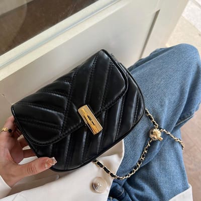 Niche Design Nieuwe Damestas Veelzijdig Diamantvormig Kleine Geur Stijl Sluiting Ketting Enkele Schouder Crossbody Kleine Vierkante Tas gray