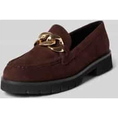 Loafers van echt leer met sierdetail