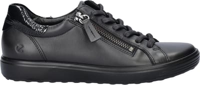 Ecco Soft 7 dames sneaker - Zwart zwart