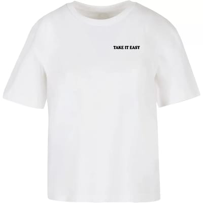 Dames-T-shirt Miss Tee Take It Easy Flowers