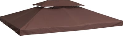 Outsunny - Vervangingsdak - voor Tuinpaviljoen - 3x3 / 3x4m - Bruin