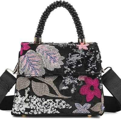 Amazing Bag - prachtige bewerkte handtas - zwart - black - cadeau - dames - moeder - dochter