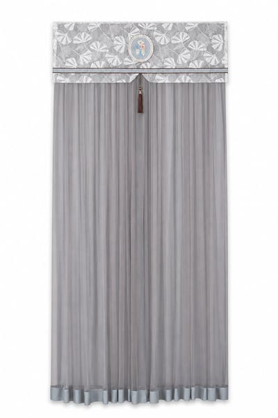 Luxe kanten gordijn – insectenwerend en privacyverhogend – grijs – 100x210 cm