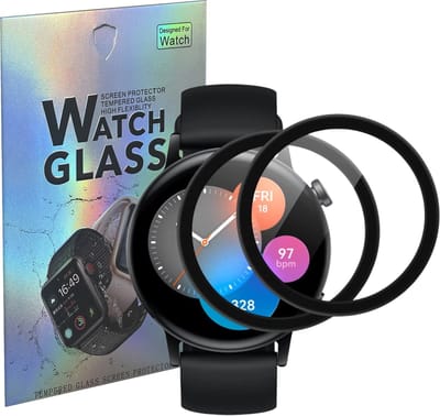 Screenprotector voor Huawei Watch GT3 (42mm) - 2 stuks Beschermglas Smartwatch van glas Transparante glazen schermbeschermfolie