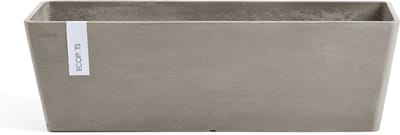 Ecopots Bruges 45 - Taupe - 45 x 17,7 x H17 cm - Rechthoekige taupe bloempot / plantenbak