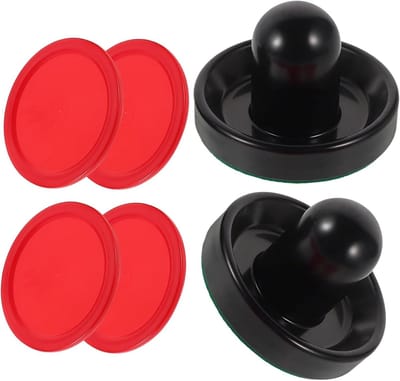 Airhockey Duwers - Pucks en Paddles - Tafelspel Accessoires - Duurzaam ABS Materiaal - 9 x 6.5 cm - Donkerblauw