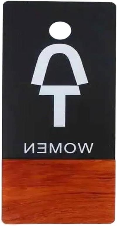 WC Deur Teken - Badkamer Bord - Huis Decoratie - Moderne Acryl - 100x240 mm - Vrouwen