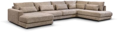 PEPP interiors Hoekbank COMO U-opstelling ottoman rechts - Puente 09