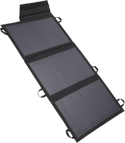 Opvouwbaar Zonnepaneel - Draagbare Lader - Buiten Opladen - Dubbele USB Poorten - 15W - Zwart